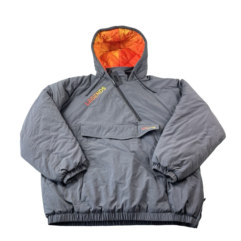 LEGENDS Gray Puffer Full Zip LA Velocity Jacket Mens L NWT LGDJ010-P-G22-011